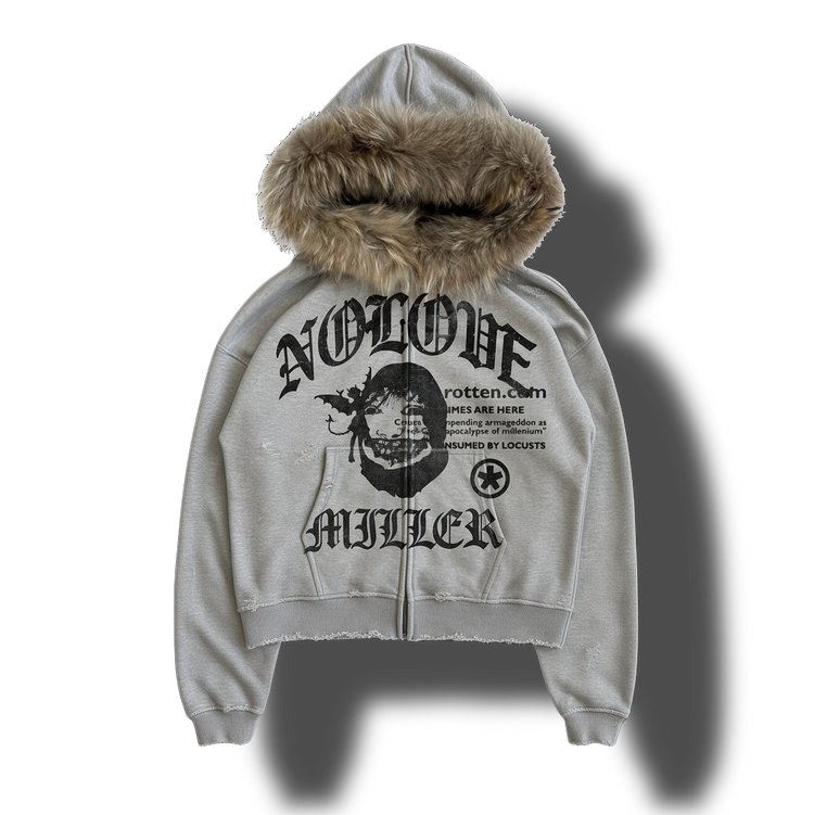 NoLove Faux Hair Zip Up (Detachable Fur)